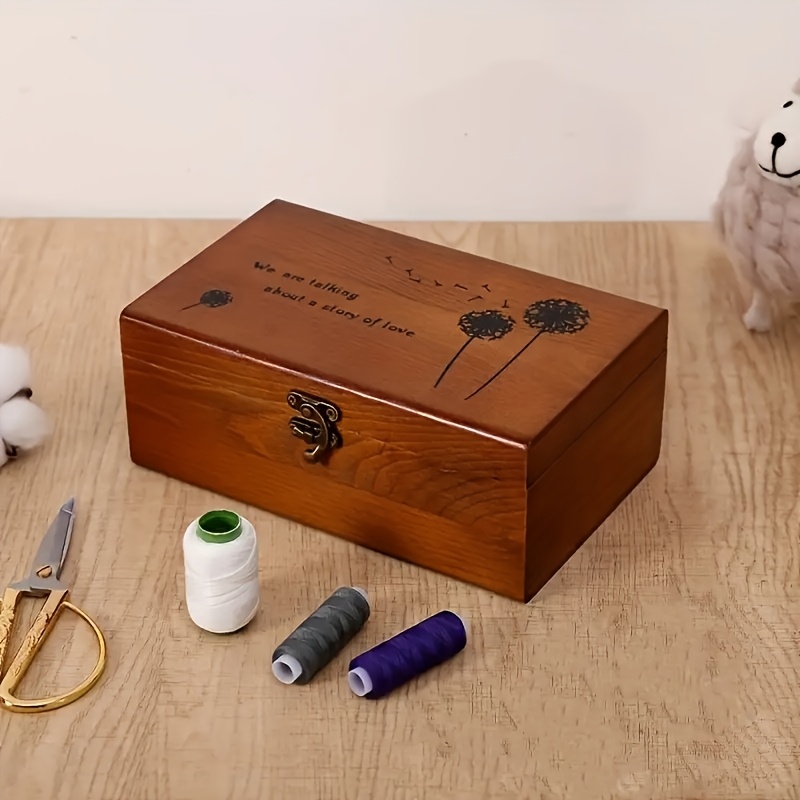 Custom Retro Pine Wood Storage Box for Personal Items